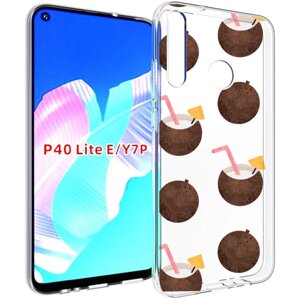 Чехол задняя-панель-накладка-бампер MyPads кокосики для Huawei P40 Lite E/Huawei Y7p/Honor Play 3/Enjoy 10 противоударный