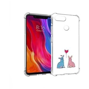 Чехол задняя-панель-накладка-бампер MyPads Лама любовь для Xiaomi Mi 8 Youth/Mi 8 Lite противоударный