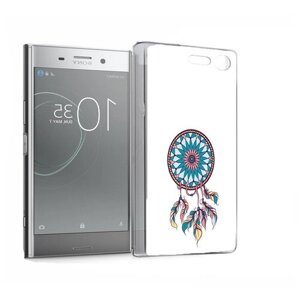 Чехол задняя-панель-накладка-бампер MyPads ловец снов синий для Sony Xperia XZ Premium 5.5 G8142 противоударный