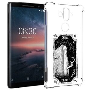 Чехол задняя-панель-накладка-бампер MyPads лунная магия для Nokia 8 Sirocco противоударный