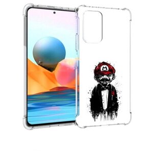 Чехол задняя-панель-накладка-бампер MyPads марио для Xiaomi Redmi Note 10 Pro Max (2021)/Redmi Note 10 Pro (NFC,2021) противоударный