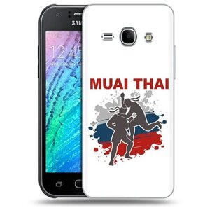 Чехол задняя-панель-накладка-бампер MyPads Муайтай для Samsung Galaxy J1 2016 SM-J120F/DS противоударный