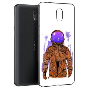 Чехол задняя-панель-накладка-бампер MyPads нарисованный мужчина в скафандре для Nokia 3 противоударный