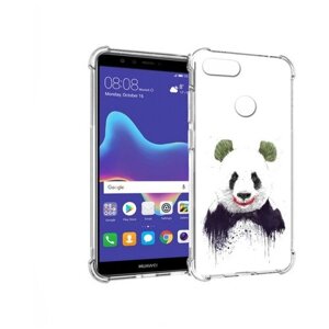 Чехол задняя-панель-накладка-бампер MyPads панда джокер для Huawei Y9 (2018)/Huawei Enjoy 8 Plus противоударный