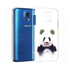 Чехол задняя-панель-накладка-бампер MyPads панда джокер для Samsung Galaxy S5 SM-G900H/G900F противоударный