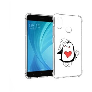 Чехол задняя-панель-накладка-бампер MyPads Пингвин с мороженым для Xiaomi Redmi Note 5/Xiaomi Redmi Note 5 Pro противоударный