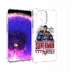 Чехол задняя-панель-накладка-бампер MyPads рисунок супермен для Oppo Find X5 противоударный