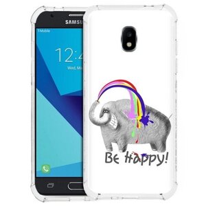 Чехол задняя-панель-накладка-бампер MyPads счастливый слон для Samsung Galaxy J7 (2017) SM-J730F/Samsung Galaxy J7 Pro противоударный