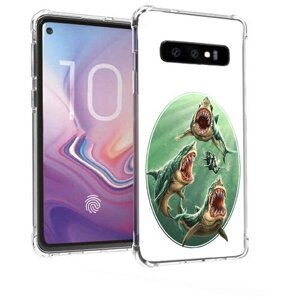 Чехол задняя-панель-накладка-бампер MyPads синяя бездна для Samsung Galaxy S10 SM-G973F противоударный