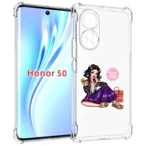 Чехол задняя-панель-накладка-бампер MyPads Сладкая-жизнь женский для Huawei Honor 50/Huawei Nova 9 противоударный