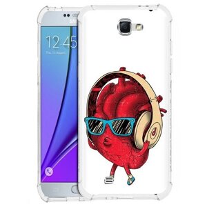 Чехол задняя-панель-накладка-бампер MyPads слушай сердце для Samsung Galaxy Note 2 GT-N7100 противоударный