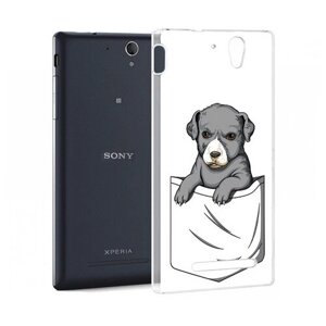 Чехол задняя-панель-накладка-бампер MyPads собачка в кармане для Sony Xperia C3/C3 Dual Sim противоударный