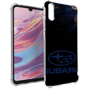 Чехол задняя-панель-накладка-бампер MyPads subaru субару 3 для Huawei Enjoy 9/Huawei Y7 (2019)/Honor 8C противоударный