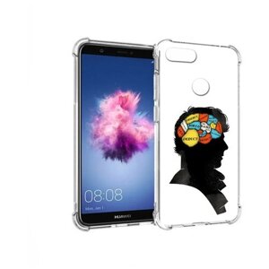 Чехол задняя-панель-накладка-бампер MyPads темный рисунок для Huawei P Smart 5.65 (FIG-LX1/AL00)/Huawei Enjoy 7S противоударный