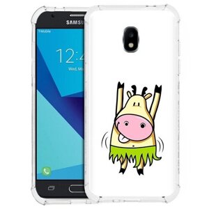 Чехол задняя-панель-накладка-бампер MyPads Веселая корова для Samsung Galaxy J7 (2017) SM-J730F/Samsung Galaxy J7 Pro противоударный