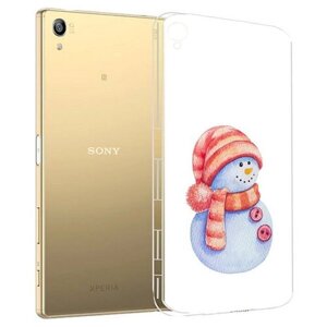 Чехол задняя-панель-накладка-бампер MyPads Веселый снеговик для Sony Xperia Z5 Premium/Z5 Premium Dual E6853/E6883 5.5 противоударный