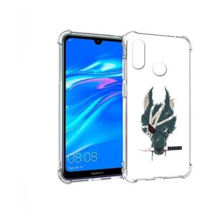 Чехол задняя-панель-накладка-бампер MyPads волк-разбойник для Huawei Y9 2019/Enjoy 9 Plus/Y8S противоударный