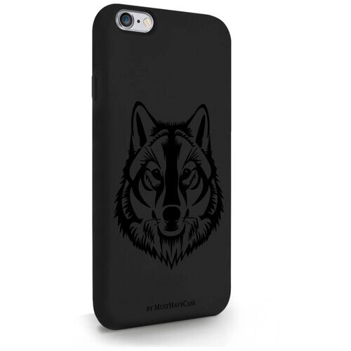Черный силиконовый чехол MustHaveCase для iPhone 6/6s Волк для Айфон 6/6с