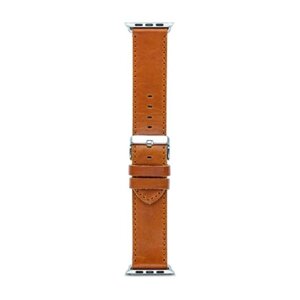 Dbramante1928 Ремешок Copenhagen для Apple Watch 42/44mm, silver/dark saddle brown