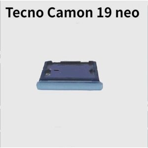 Держатель сим-карты для Tecno Camon 19 Neo (CH6i) (голубой)
