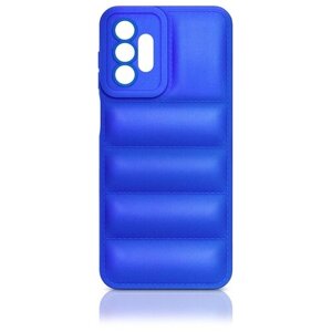 DF / Силиконовый чехол (дутый) для телефона Samsung Galaxy A13 на смартфон Самсунг Галакси А13 DF sJacket-01 (blue) / синий
