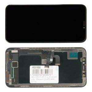 Дисплей (экран) с тачскрином в сборе для Apple (OLED) AAA черный iPhone X