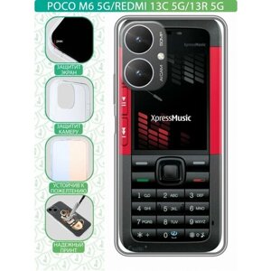 Дизайнерский силиконовый чехол для Поко М6 5Ж / Poco M6 5G Нокия Телефон