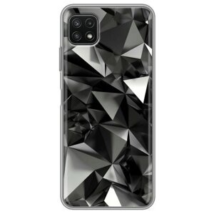 Дизайнерский силиконовый чехол для Самсунг А22s 5G / Samsung Galaxy A22s 5G Черные кристаллы