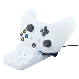 Dobe Зарядная станция X Dual Charging Station на два геймпада для Xbox One S (TYX-532S), белый