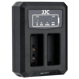 Двойное зарядное у-во JJC DCH-NPW235 с инфо индикатором с поддержкой скоростной зарядки QC 3.0 через USB Type-C кабель