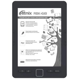 Электронная книга RITMIX RBK-618, 6", черный