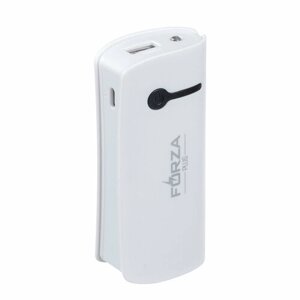 FORZA Аккумулятор мобильный, 3000 мАч, USB, 1А, фонарик, Белый, 4 штуки