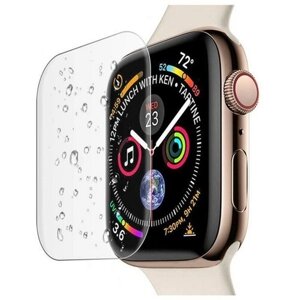 Гидрогелевая защитная плёнка (2шт) для часов Apple Watch 40mm Series 4/5/SE/6, прозрачная, глянцевая