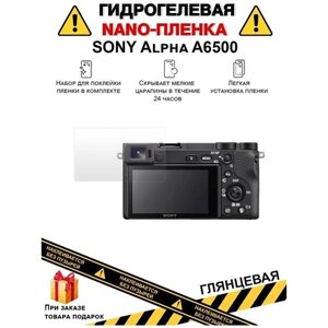 Гидрогелевая защитная плёнка для SONY Alpha A6500, глянцевая, на дисплей, для камеры, не стекло