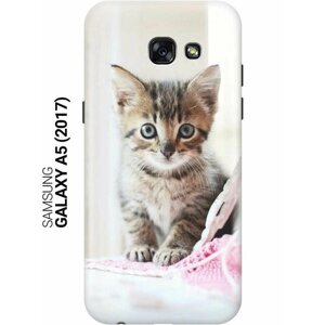 GOSSO Ультратонкий силиконовый чехол-накладка для Samsung Galaxy A5 (2017) с принтом "Милый котенок"