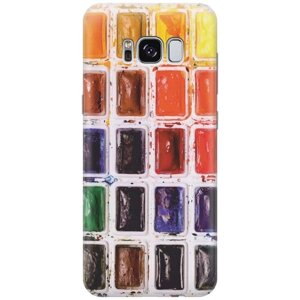 GOSSO Ультратонкий силиконовый чехол-накладка для Samsung Galaxy S8 с принтом "Палитра красок"