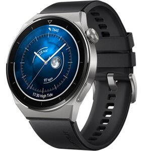 HUAWEI Умные часы HUAWEI Watch GT 3 Pro, светло-серый титановый корпус с ремешком из фторэластомера