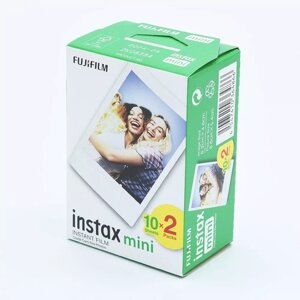 Картриджи Instax mini 20 шт в упаковке, два картриджа для фотоаппаратов камер моментальной печати: Instax Mini 9, Instax Mini 11, Instax Mini 50s, Instax Mini 90, Инстакс Мини 10, Evo мини фото принтер Instax Mini