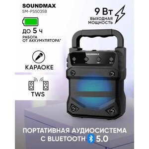Колонка портативная Soundmax SM-PS5035B (черный)