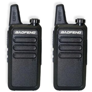 Комплект раций (радиостанций) Baofeng BF-R5 mini, зарядка Micro USB, 2 шт.