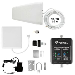Комплект Усиления сотового сигнала (Репитер) 3G GSM 900Мгц VEGATEL VT1-900E-kit (дом, LED)