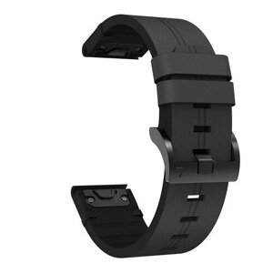 Кожаный ремешок для Garmin Fenix 6 / Amazfit Falcon Leather Smart Watch - черный