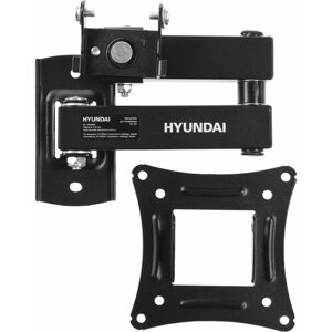 Кронштейн для телевизора Hyundai GL-N1 черный 10"27" макс. 15кг настенный поворотно-выдвижной и наклонный