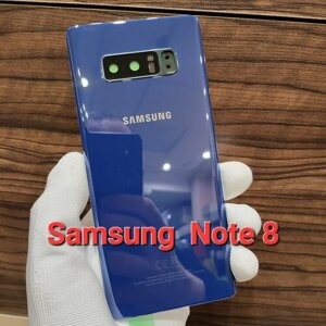 Крышка для Samsung Note 8 (заднее стекло) Премиум качество" цвет: Синий