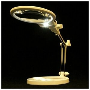 Лампа-лупа для творчества с увеличительным стеклом с лупой и подсветкой настольная