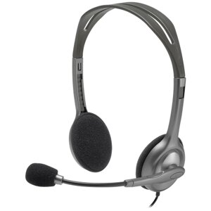 Logitech Stereo Headset H110, черный/серый