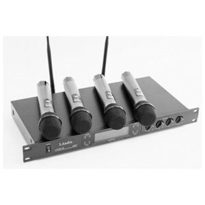 LS-804-MH Вокальная радиосистема, 2 ручных передатчика, 2 головных микрофона LAudio