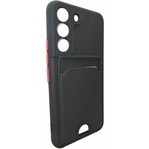 Mariso Чехол-накладка BUTTON с карманом для карт для Realme 10 черный (Черный)