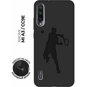 Матовый чехол Tennis для Xiaomi Mi A3 / CC9e / Сяоми Ми А3 / Ми СС9е с эффектом блика черный