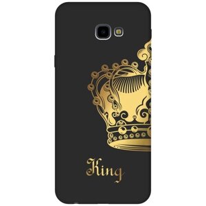 Матовый чехол True King для Samsung Galaxy J4+Самсунг Джей 4 плюс с 3D эффектом черный